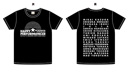 THE IDOLM@STER MILLION LIVE! 1stLIVE HAPPY☆PERFORM@NCE!!公式Tシャツ（黒）